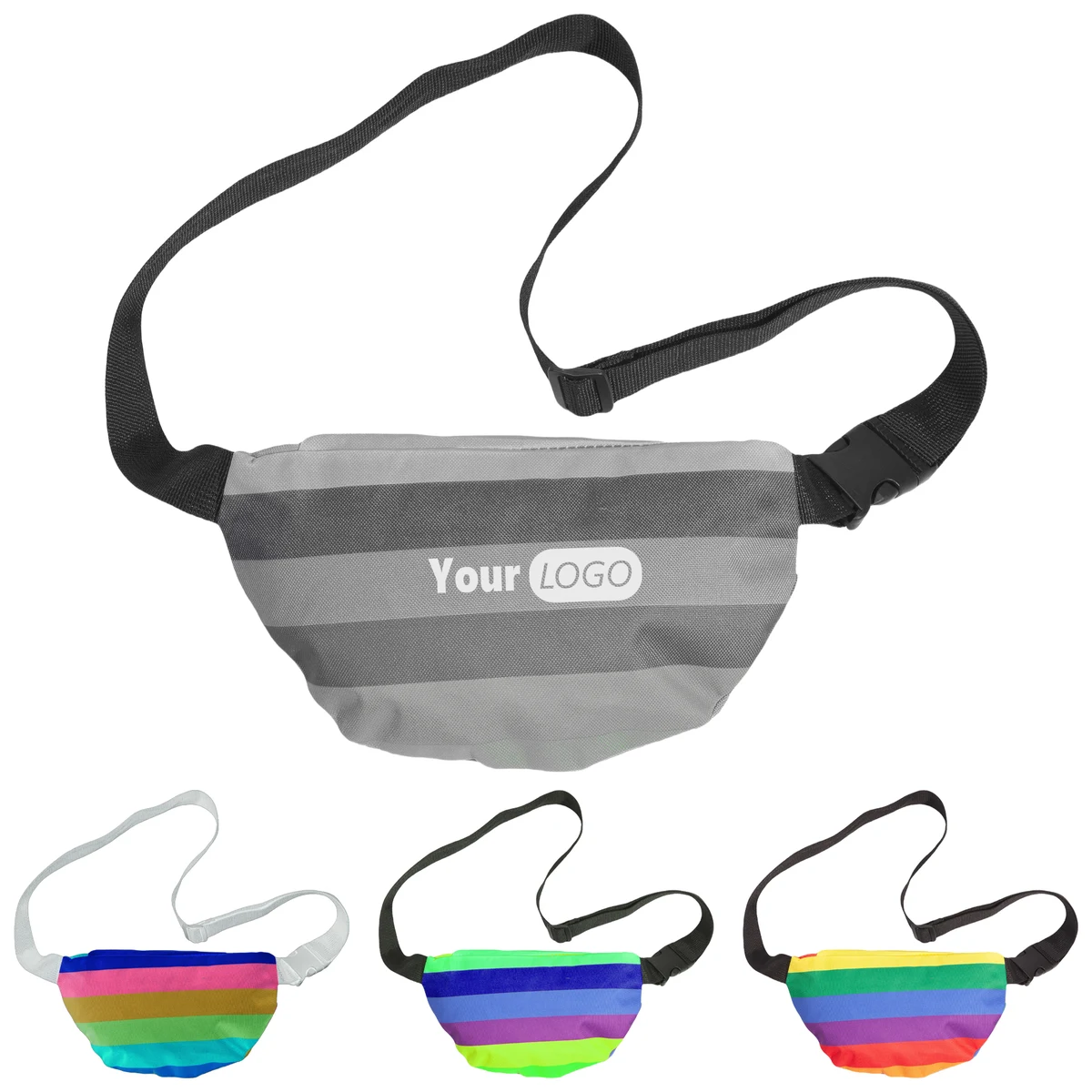 Polyester Vibrant Rainbow Waist Pack 1