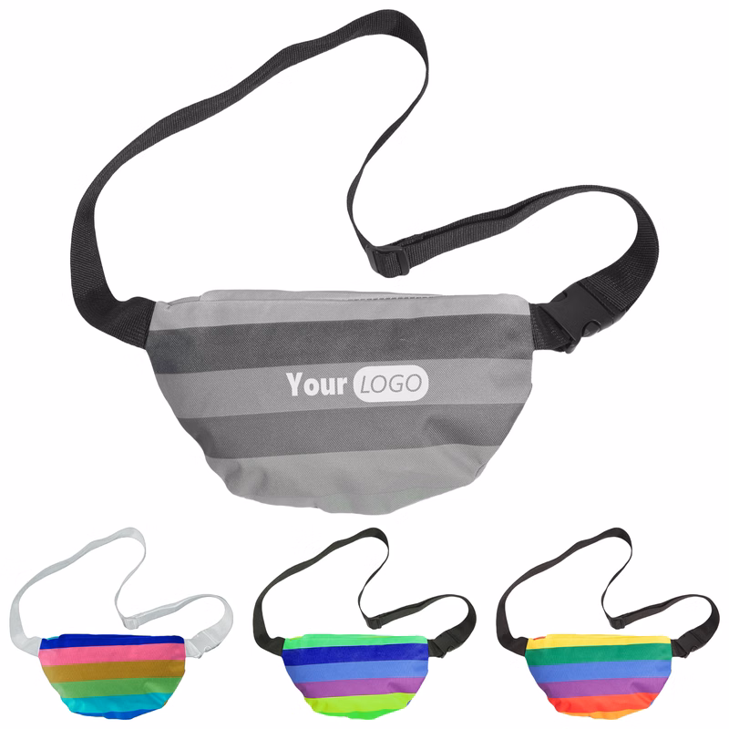 Polyester Vibrant Rainbow Waist Pack