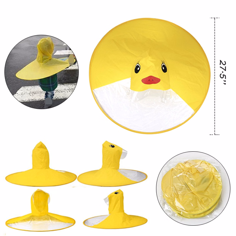 Kids Hands-free Foldable Poncho/Raincoat