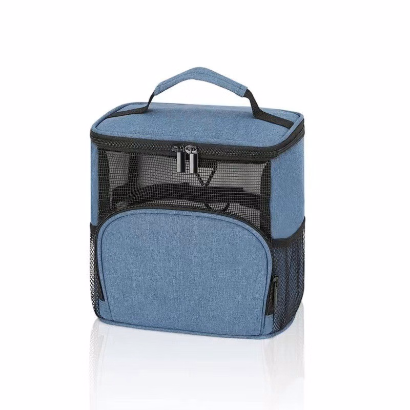 Large Capacity Waterproof Mesh Travel Toiletry Bag, Portable Daily Wash Organizer