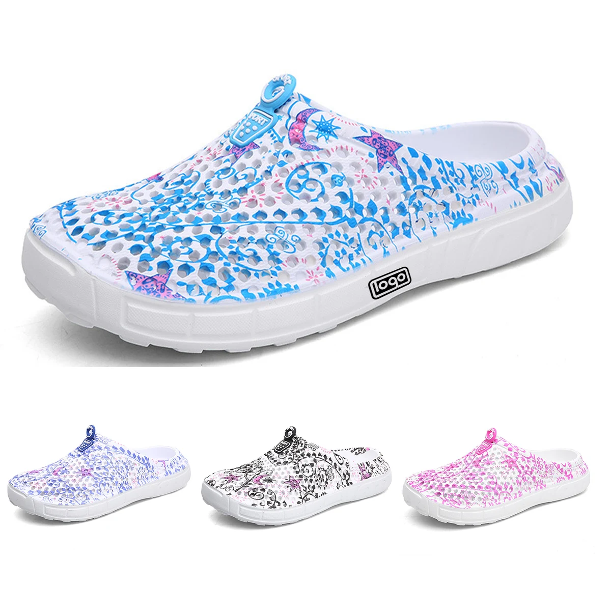 Women EVA Anti Slip Flower Beach Shoes 1