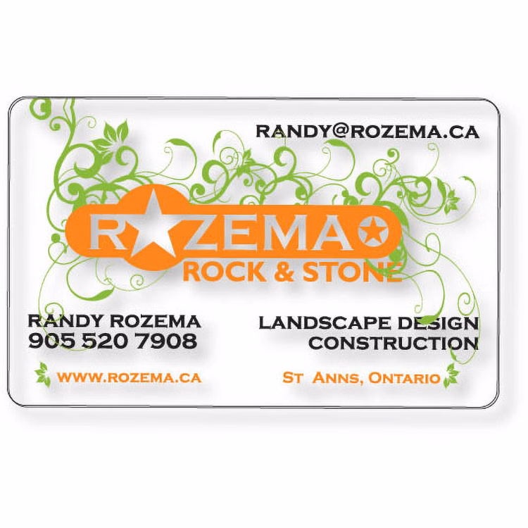 Clear Plastic Wallet Card on .020 Clear Matte PVC in Spot Colours