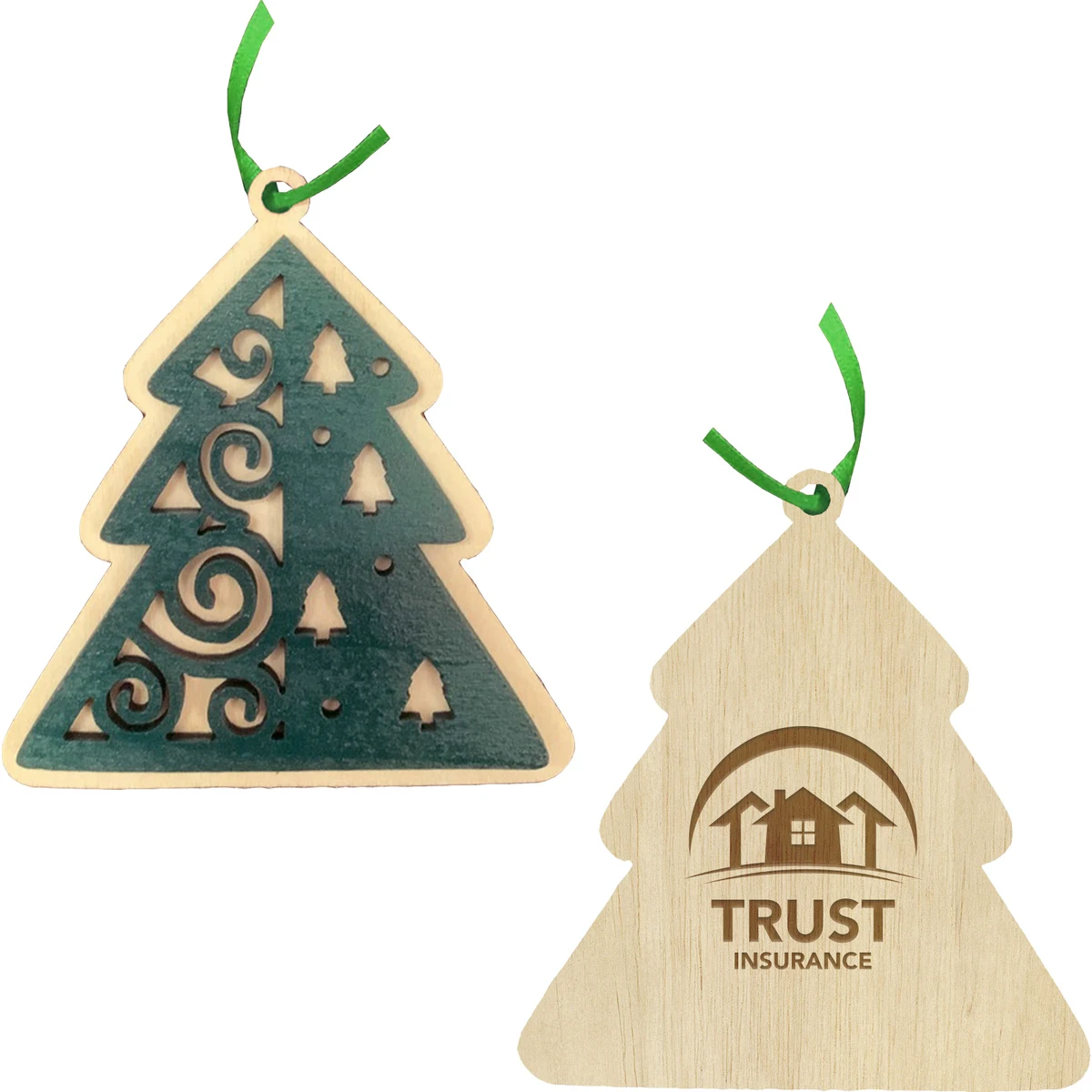 Layered Tree Wood Ornament: Tree 1