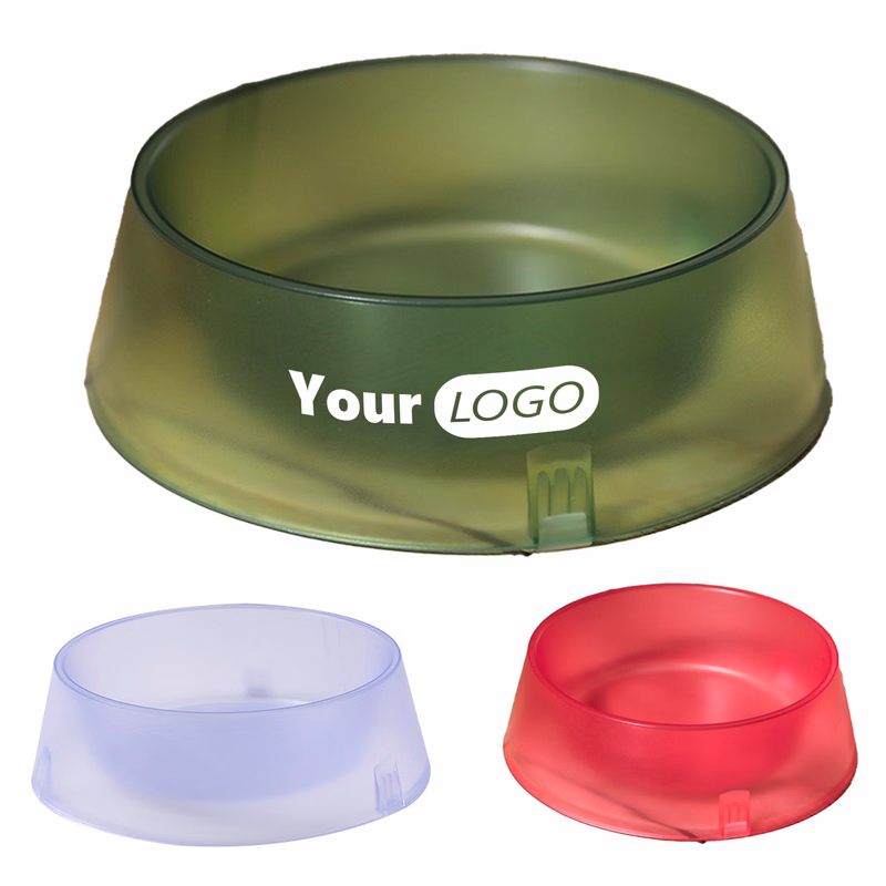 Plastic Anti Slip Semi Transparent Large Cat Bowl
