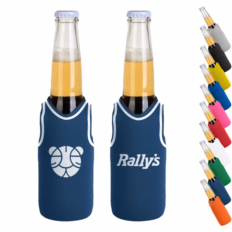 12 Oz. Neoprene V-neck Vest shape Bottle Cooler