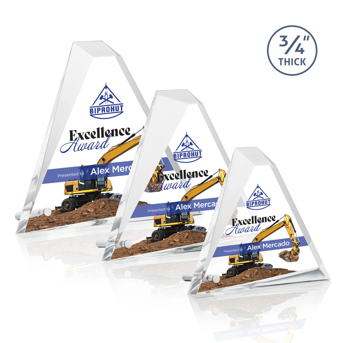 Mosaic Triangle VividPrint™ Award - Silver 1