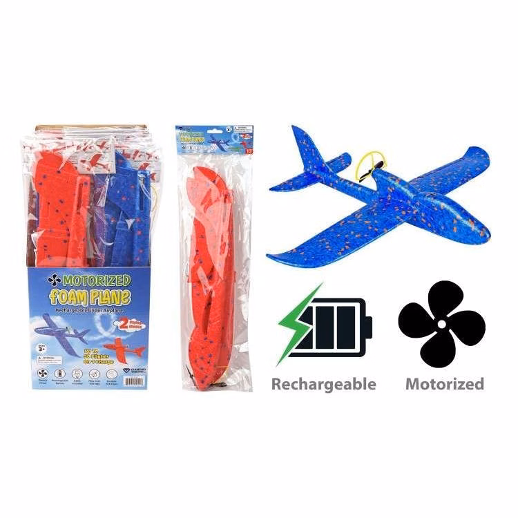 Motorized Foam Glider Airplane Assorted - 13"