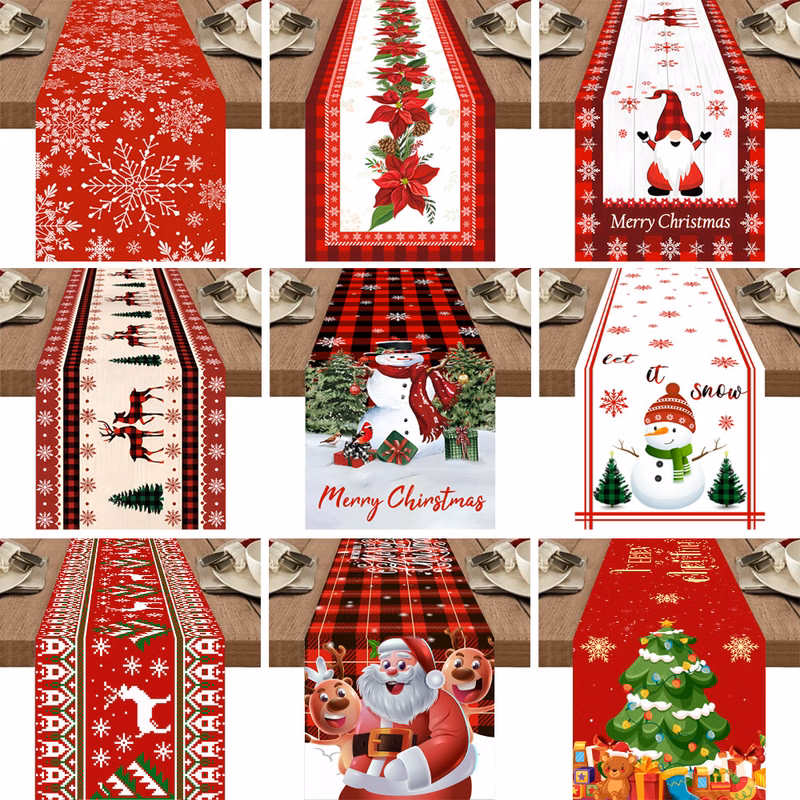 Customized full-color Festive Holiday Table Runner
