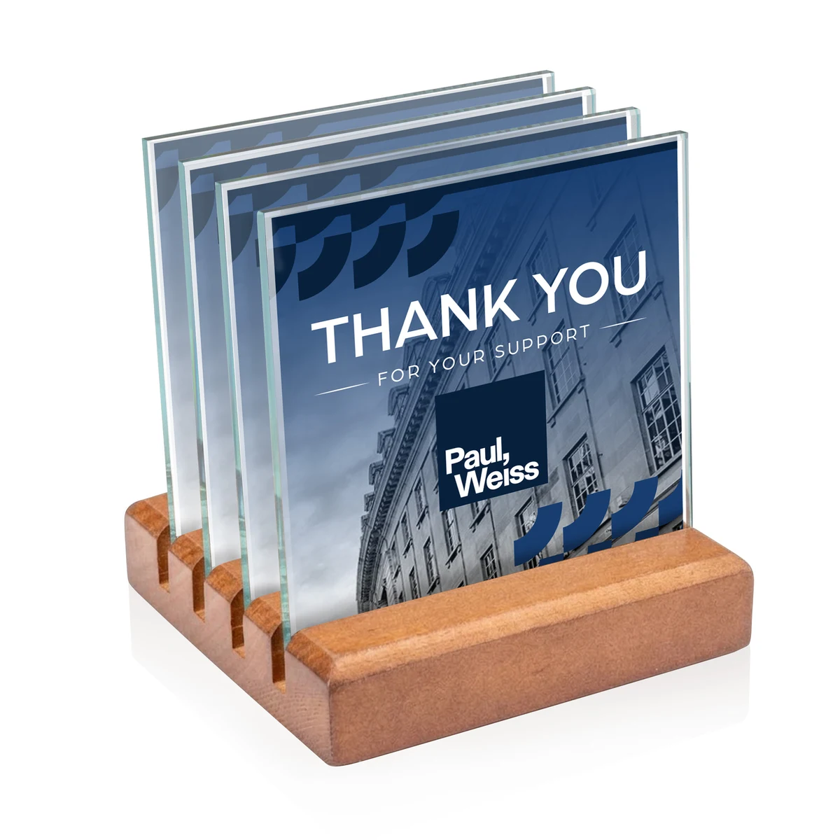Rockford VividPrint™ Coasters - Set of 4 on Brolin Walnut 1
