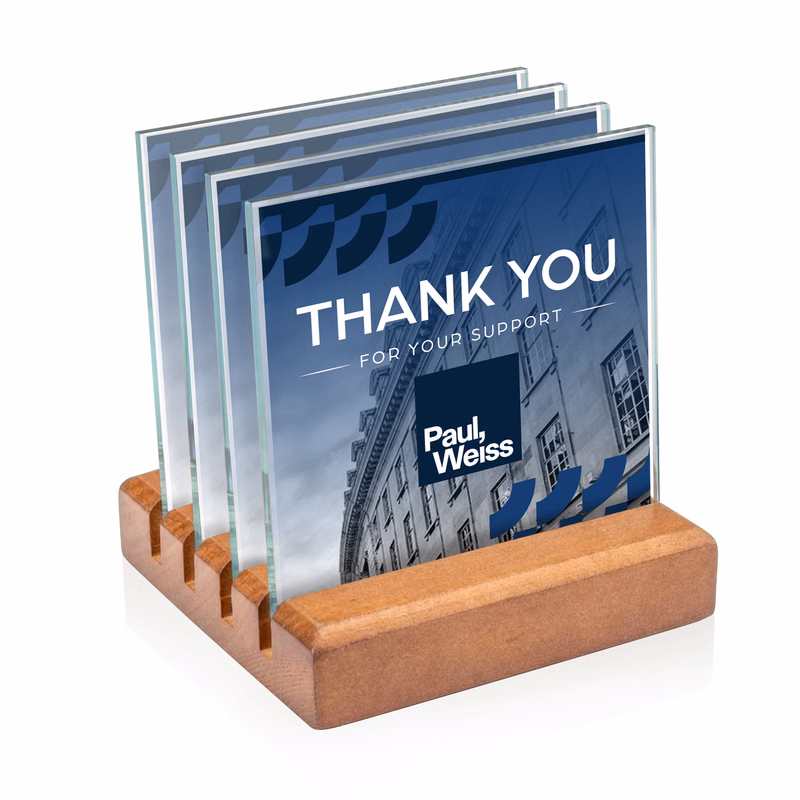 Rockford VividPrint™ Coasters - Set of 4 on Brolin Walnut