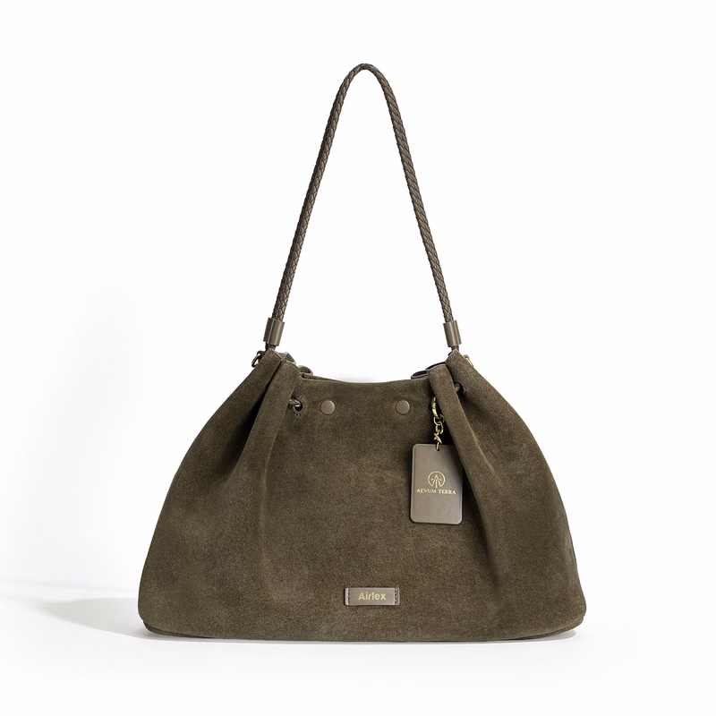 AEVUM TERRA™ Suede Drawstring Shoulder & Crossbody Bag