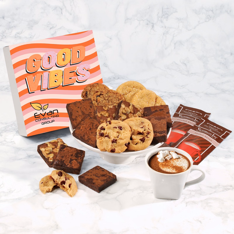 Gourmet Cookie & Brownie Gift Box with Full Color Sleeve