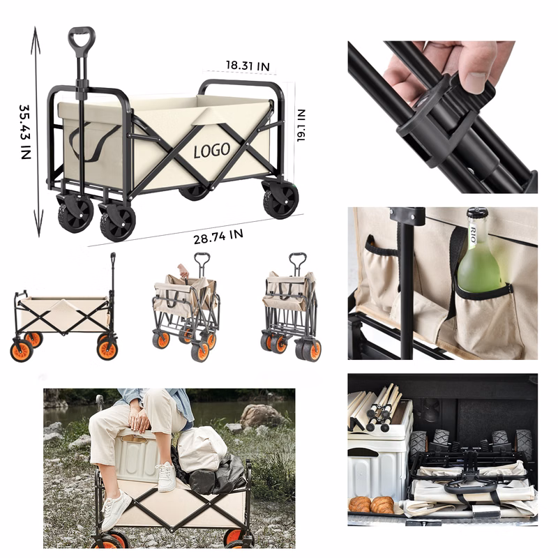 MOQ 10 PCS Portable Camping Trolley