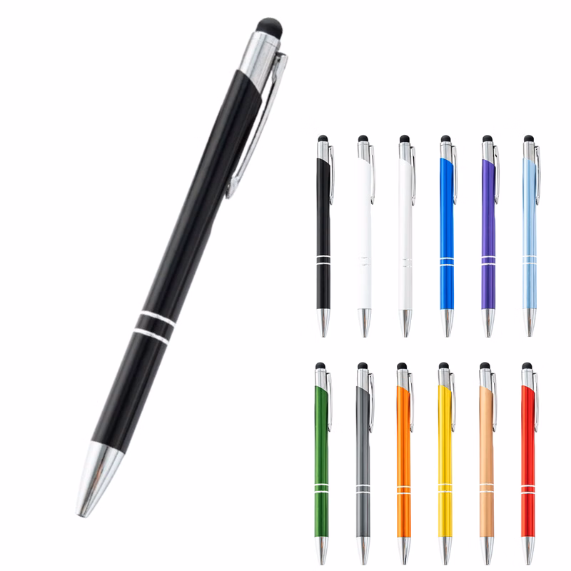 Metal Ballpoint Pen W/ Stylus