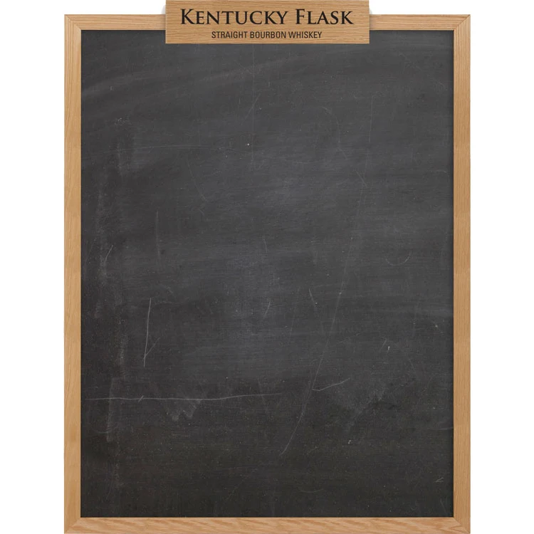 Oak Frame Wall Chalkboard with Header - 23"w x 30"h 1
