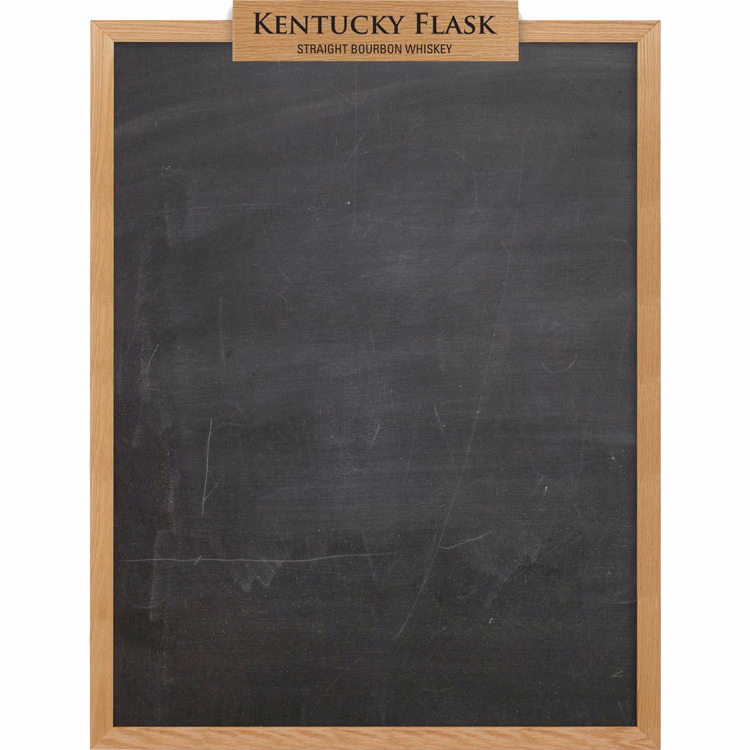 Oak Frame Wall Chalkboard with Header - 23"w x 30"h