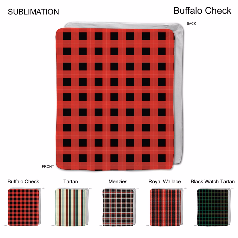 Stock Plaid Design Ultra Soft and Smooth Microfleece blanket, 50"x60", Sublimated
