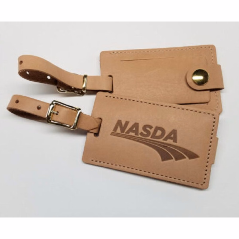Genuine Snap ClosureLeather Luggage Tag