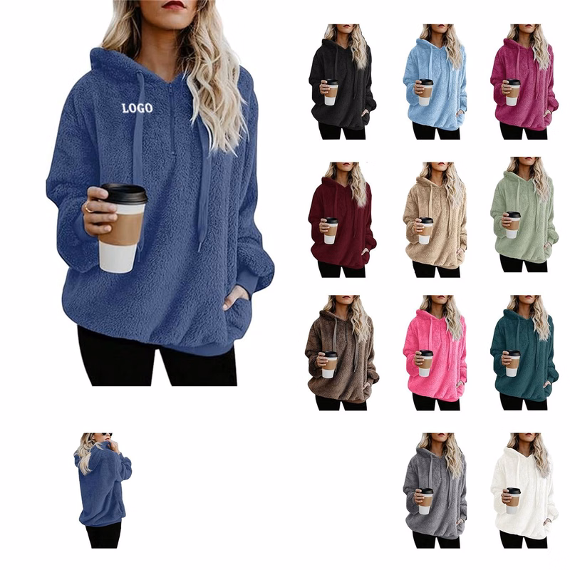 Women's Hoodies Sherpa Pullover Sweater