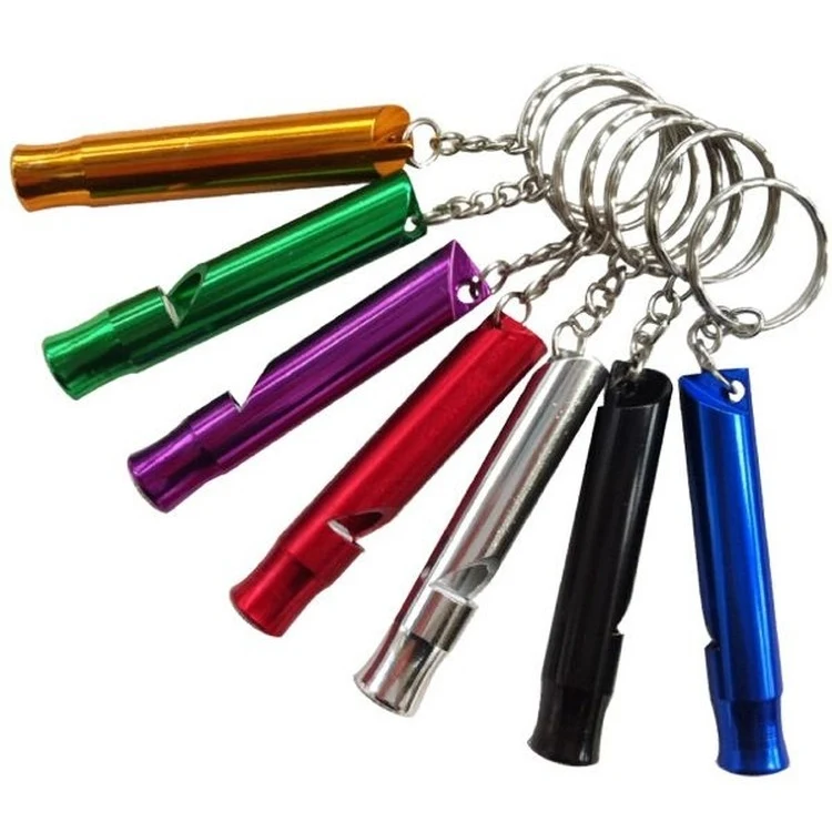 Aluminum Metal Whistle Key Chain 1