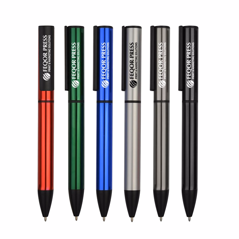 Twist Action Black Accents Ballpoint Metal Pen