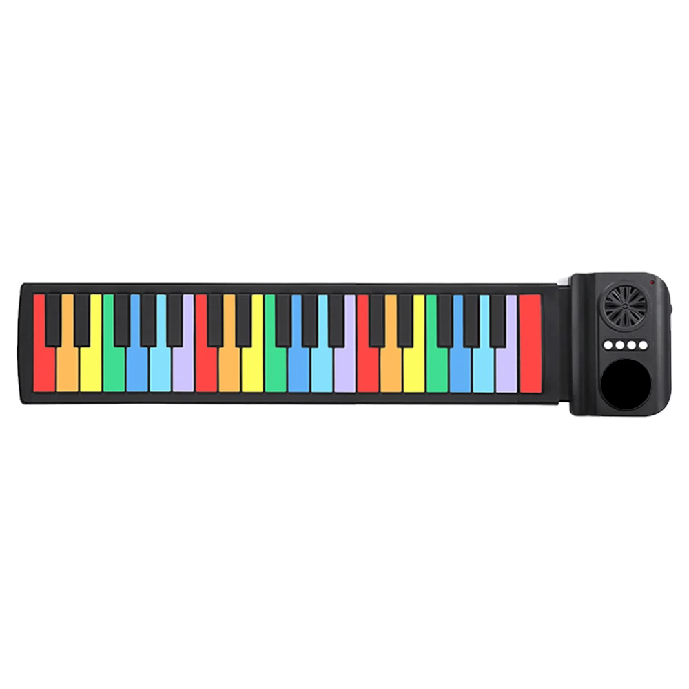 37 Keys Rainbow Color Roll Up Piano 1