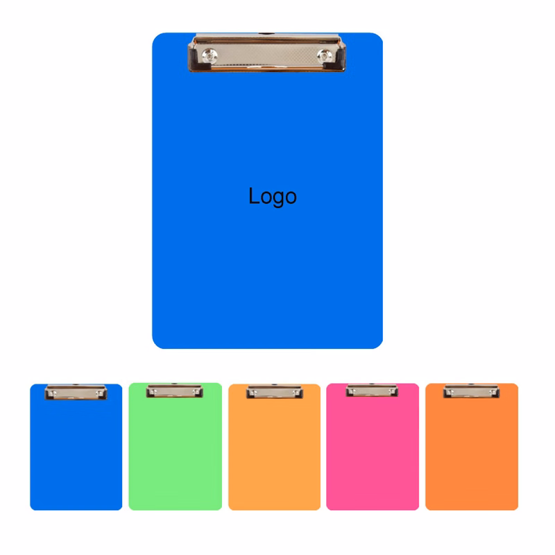 Memo Size Plastic Clipboard with Metal Clip