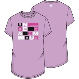 UA Block Logo Girls' Short Sleeve 1