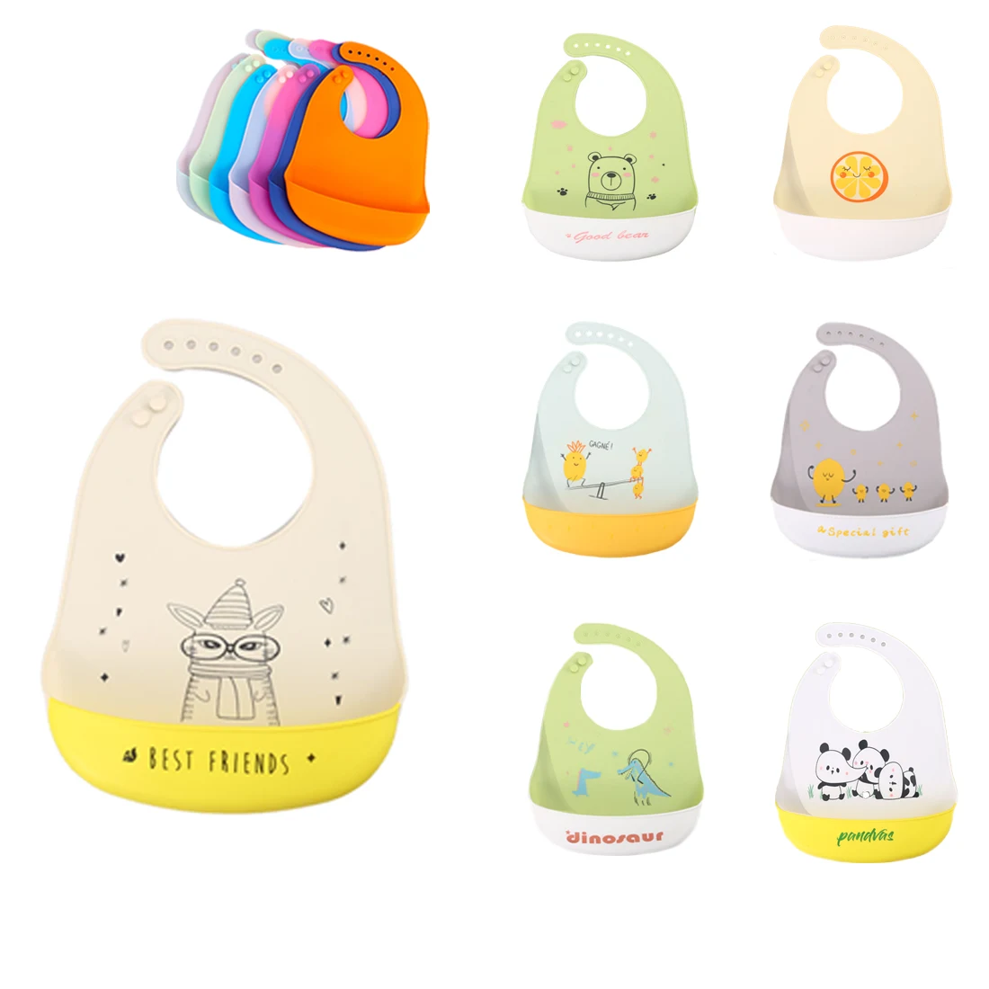 Silicone Waterproof Baby Bib 1
