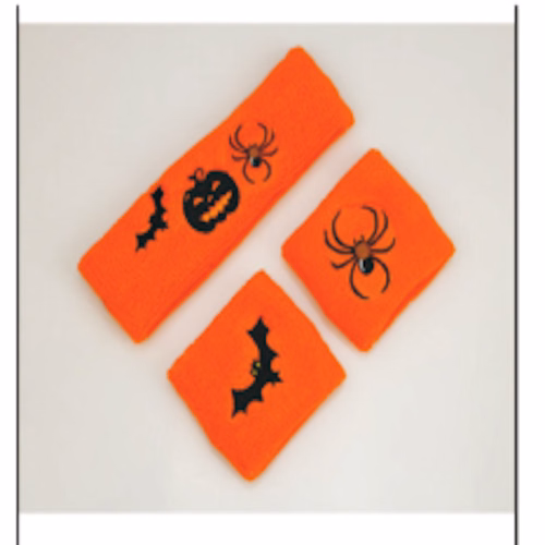 Sports Headband and Wristband Set with Custom Embroidery