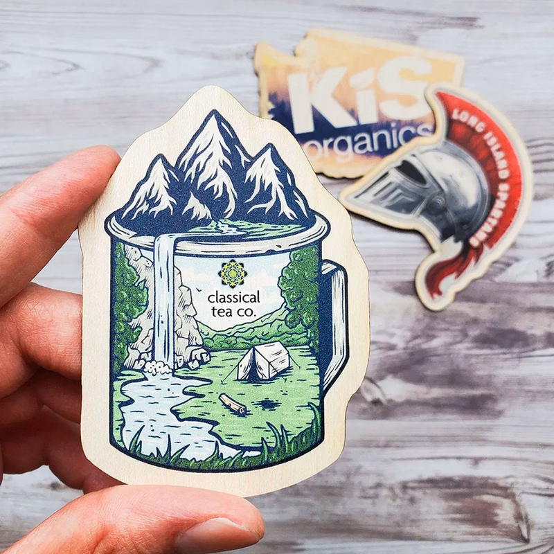 Ultra Vivid Maple Wood Stickers
