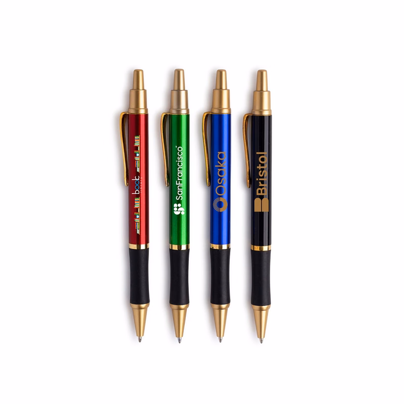Sleeker Click Pen - Gold Accents