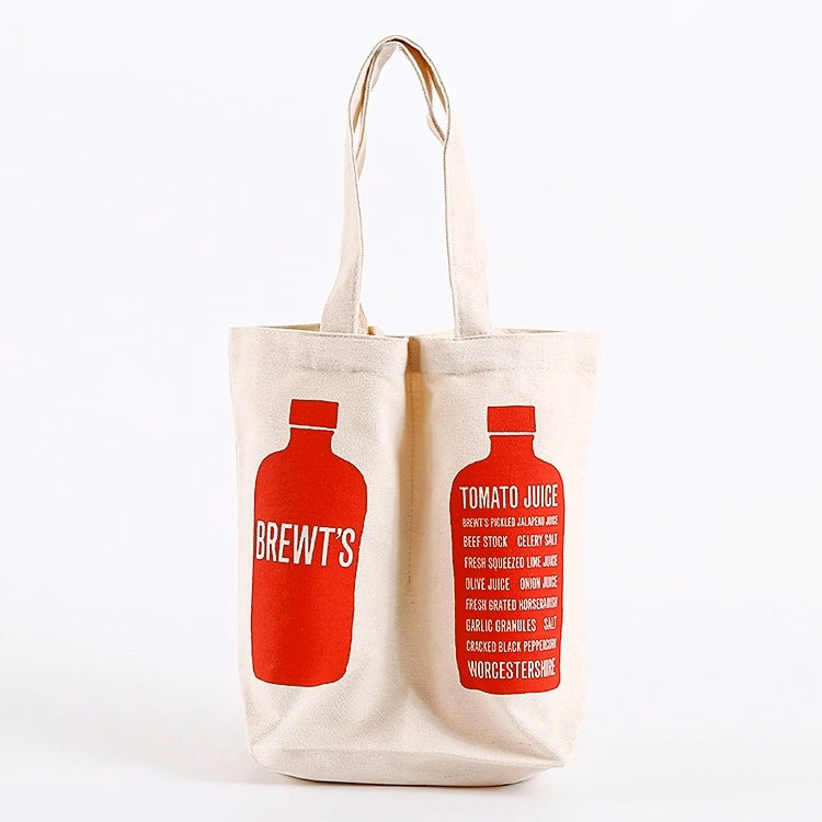 Cotton Canvas Wine Tote