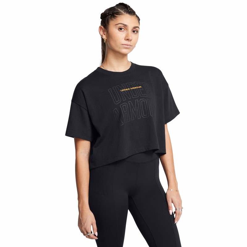 UA Varsity Mix Heavyweight Women's Crop Short Sleeve