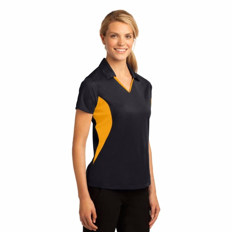 Sport-Tek Women's Side Blocked Micropique Sport-Wick Polo.