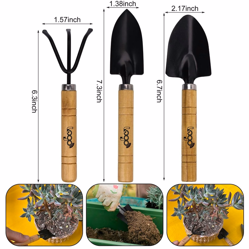 Sturdy Iron Mini Garden Tool Set For Home Plants