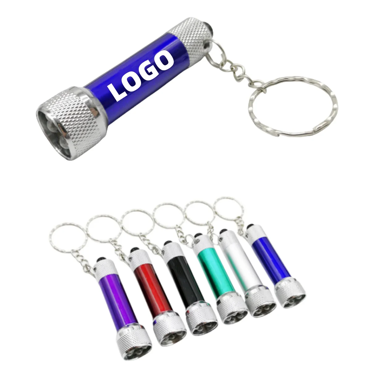 Mini 5 Led Aluminum Flashlight Keychain 1