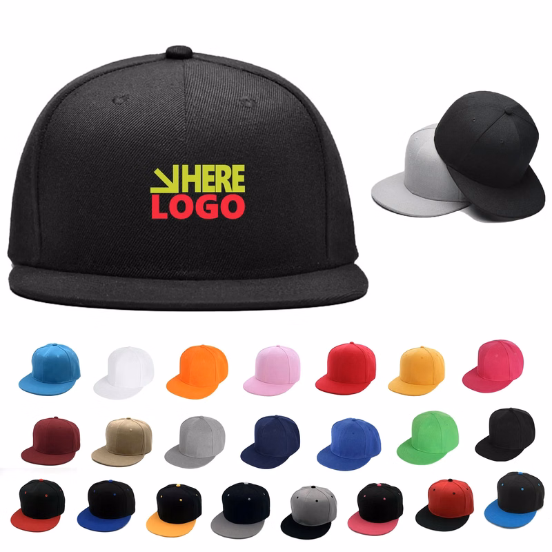 Adjustable Snap Closure Makes Flat Bill Hat