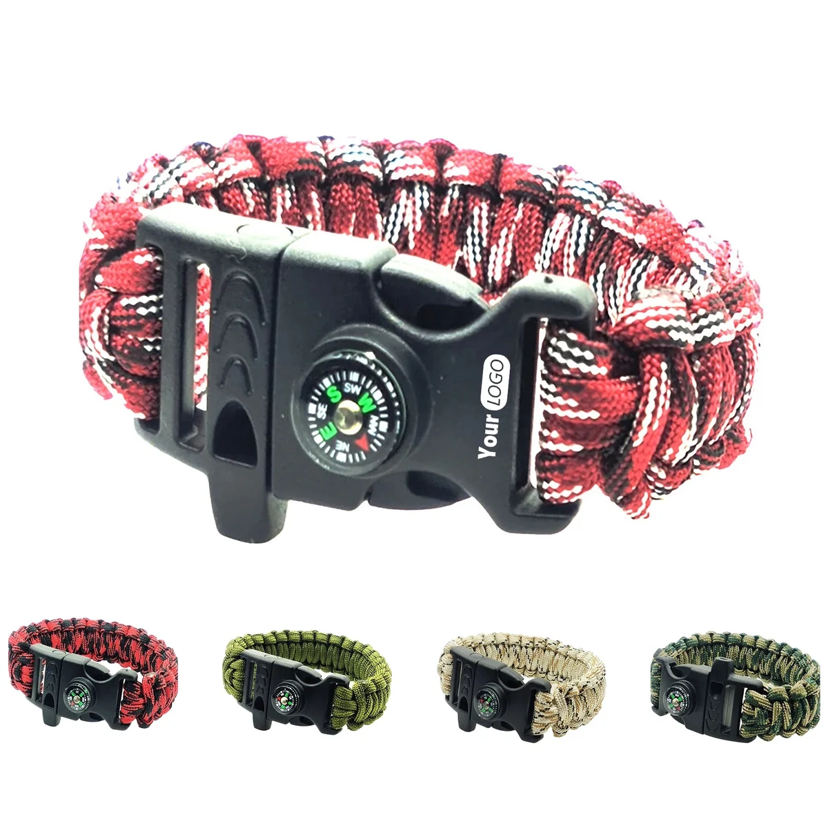 Polyester Umbrella Rope Compass Bracelet 1