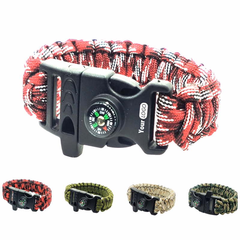 Polyester Umbrella Rope Compass Bracelet