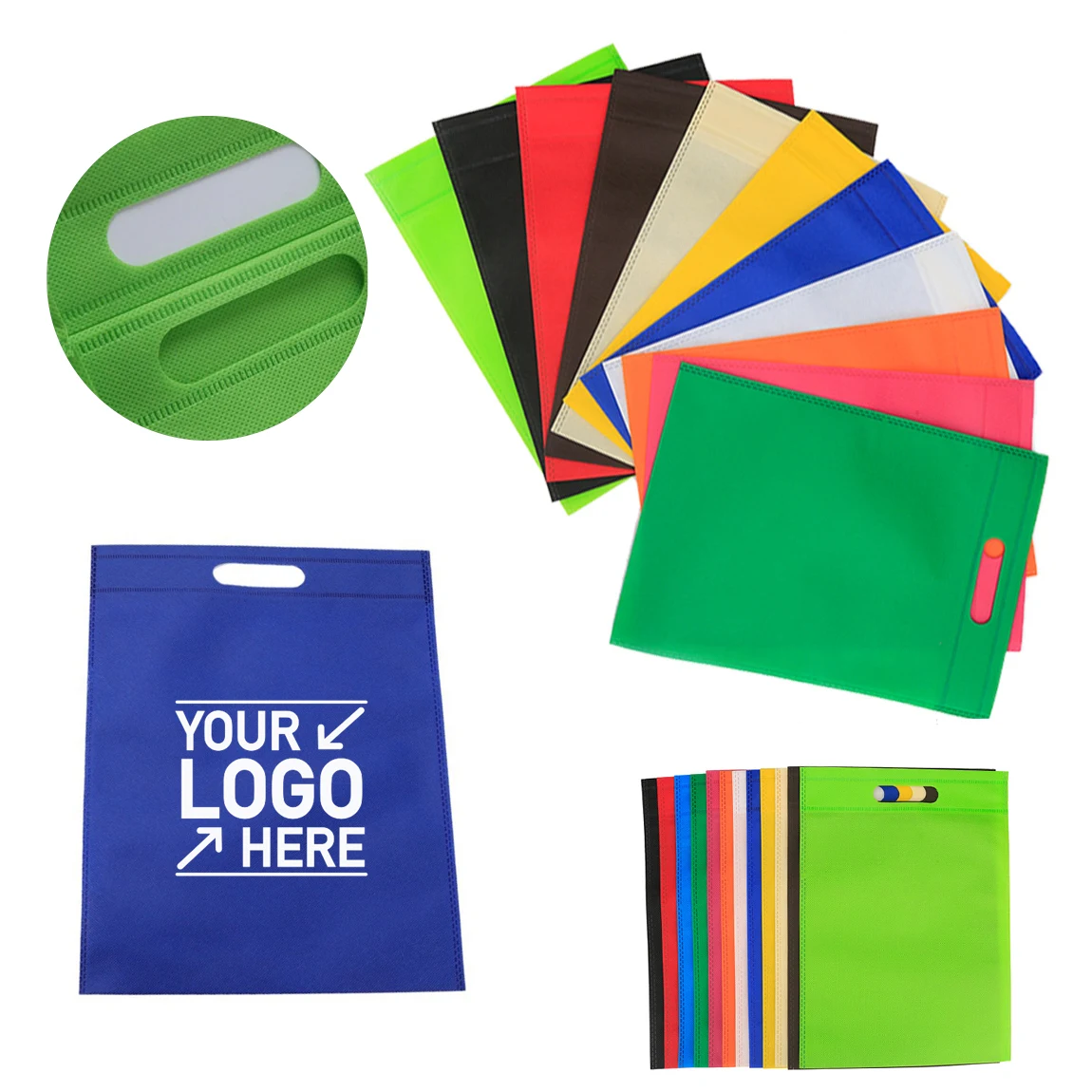 Recyclable Non Woven Exhibition Tote Bag (10" L x 13 3/4" H) 1