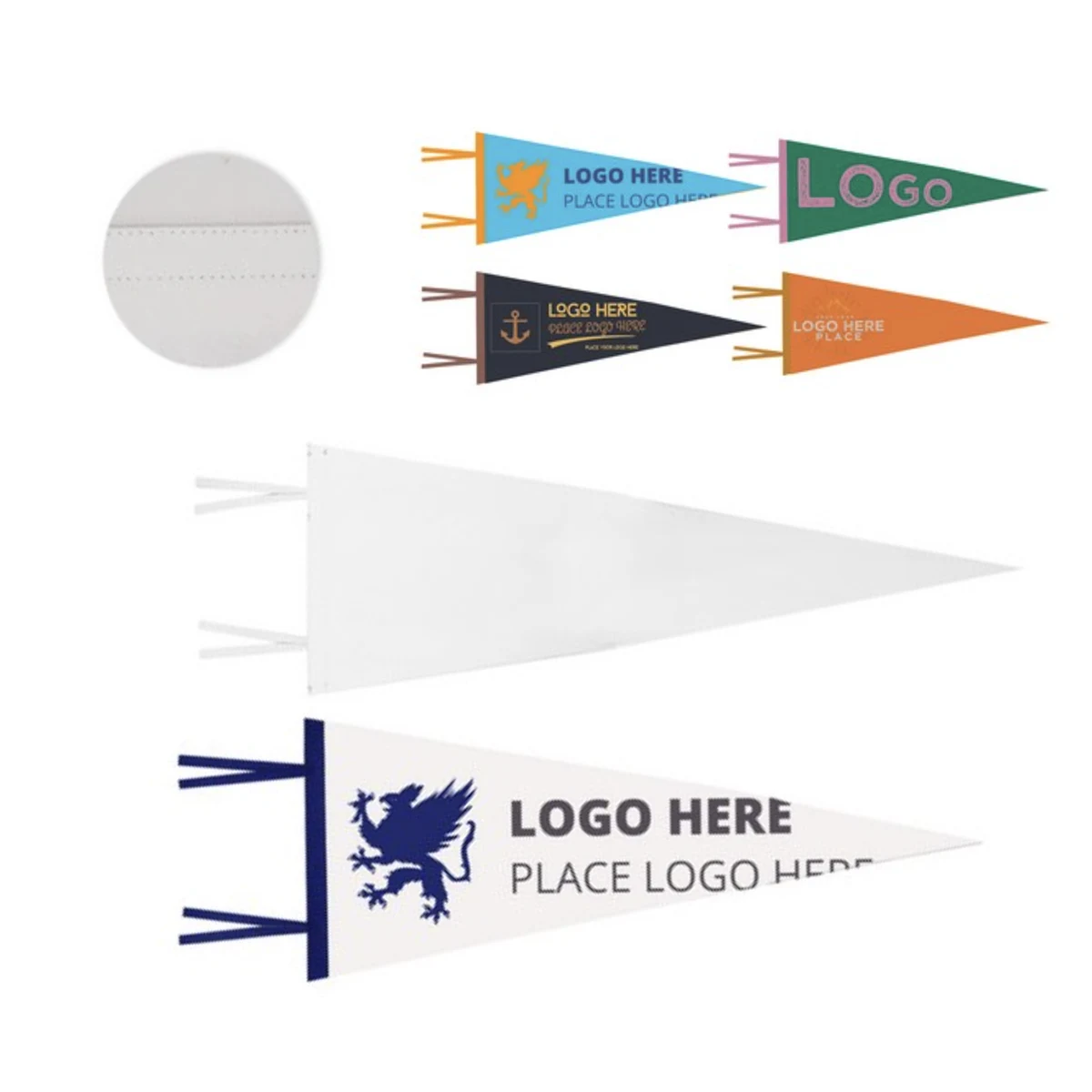 12" x 30" Full Color Felt Pennant MOQ 100PCS 1
