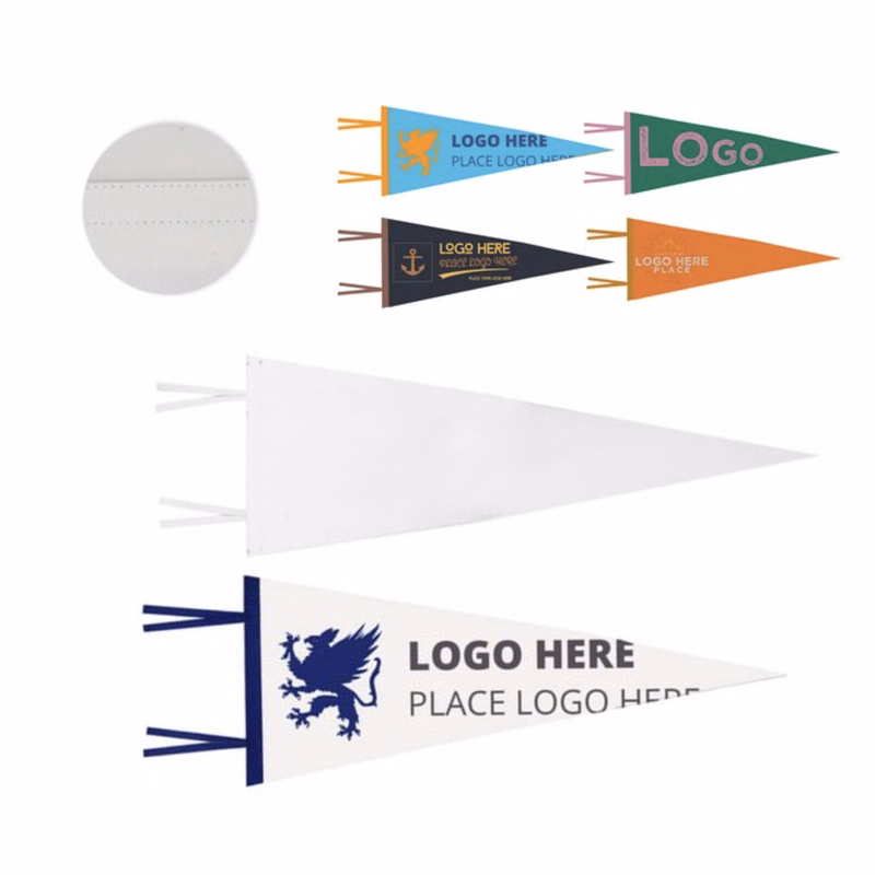 12" x 30" Full Color Felt Pennant MOQ 100PCS