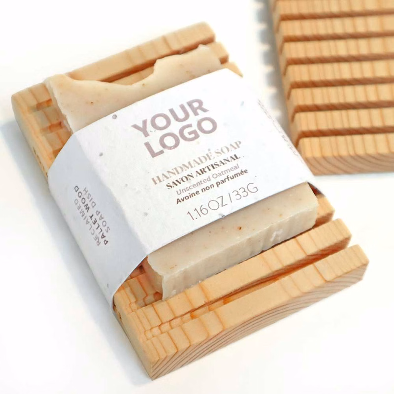 Upcycled Wood Soap Dish Set (Half Thick Bar)