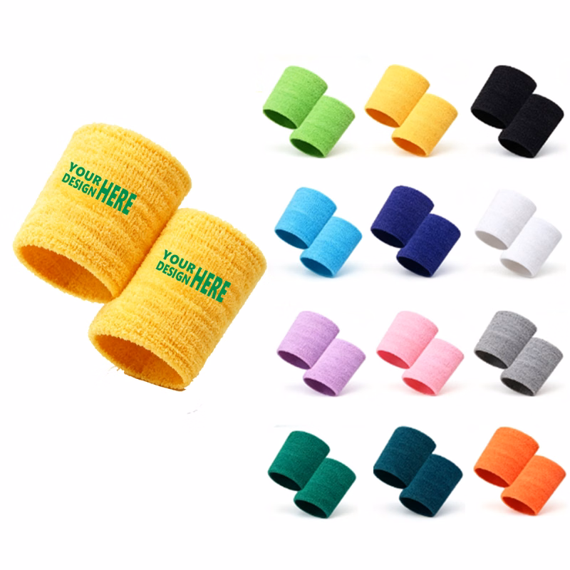 Custom Sport Wrist Sweatbands with Logo for Active Lifestyle