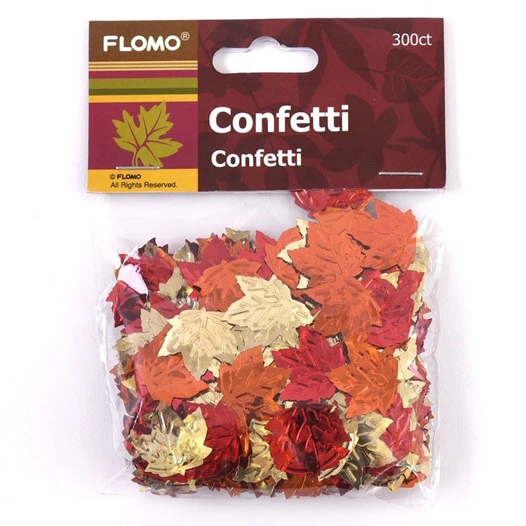 Fall Leaves Confetti - Metallic Colors 300 Pack 1