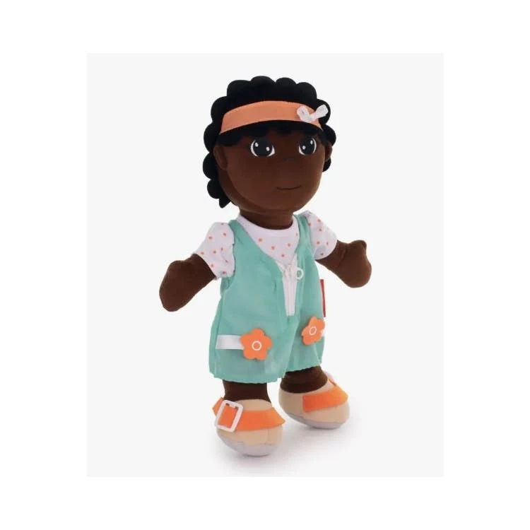 Washable Fastening Dolls - Girl with Dark Hair 1