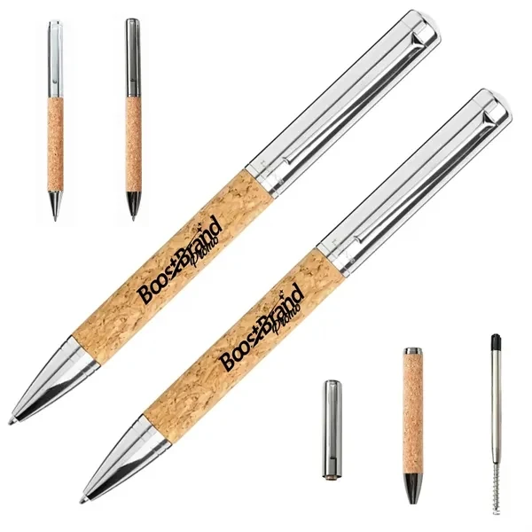 Custom Eco-Friendly Cork Ballpoint Pen — Sustainable Corporate Giveaway 1