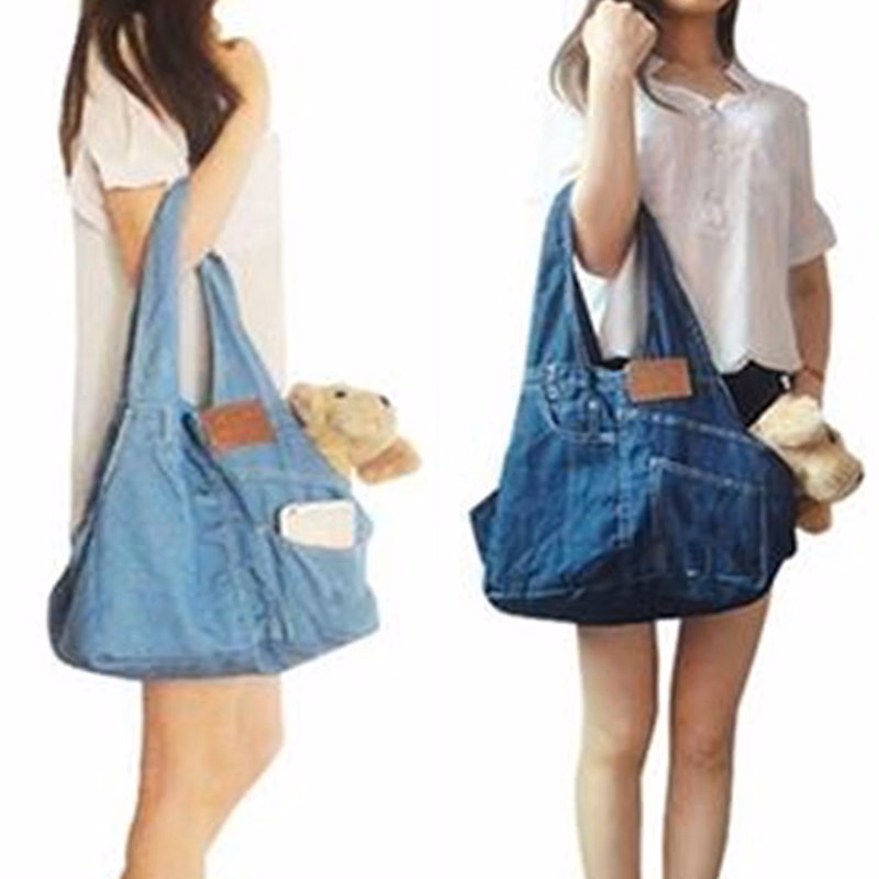 Small Dog Cat Jean Sling Carrier Bag