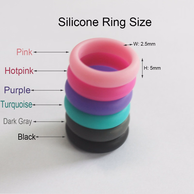 5mm Womens Fashion Silicone Ring